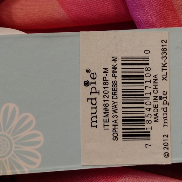 NWT MUD PIE Bag Lady "McCay Wrap " Sophia 3-Way Dress Size Medium, Pink & Orange - Picture 7 of 9